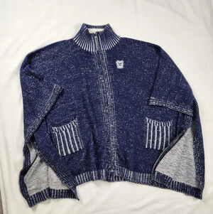 Butler Bulldogs × Emerson Street Zip Up Knit Poncho. Size Large. NWT
